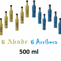 6 ABADE + 6 ARRIBERA   500 ml (tintada AMARILLO y AZUL)